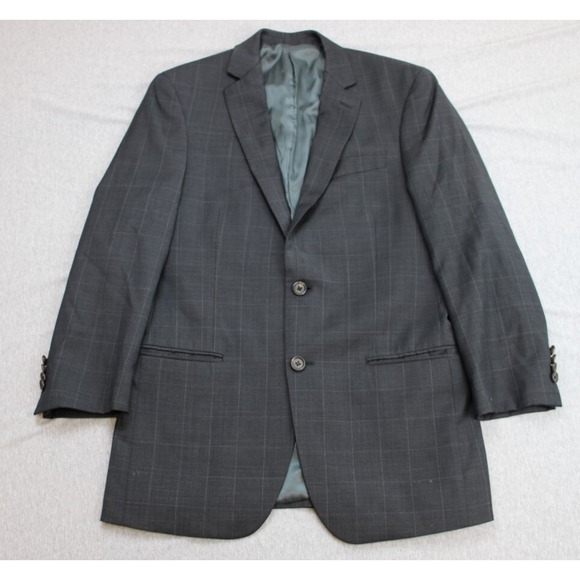 Lauren Ralph Lauren Other - Lauren Ralph Lauren Blazer Men 36R Windowpane 100% Wool 2-Button Single Breast
